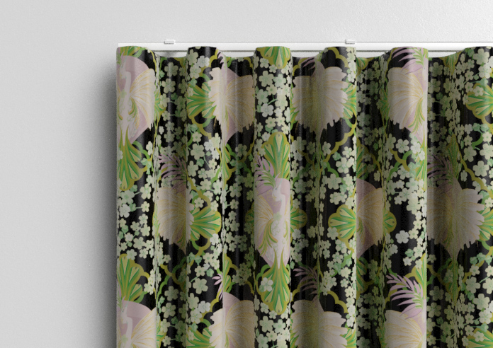 Faded Glamour, Goddess Green Black - Made To Measure Curtains - Image 13